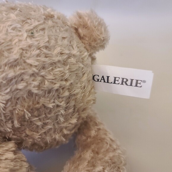 Galerie Sitting Teddy Bear Red Bow Heart Collar Soft Plush Stuffed Animal 6" - Picture 4 of 11